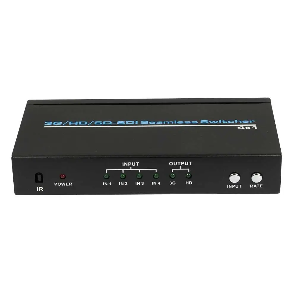 SDI коммутатор 4x1 BNC hd sd 3G бесшовные Switcher Масштабирование 1080 P + ИК-пульт