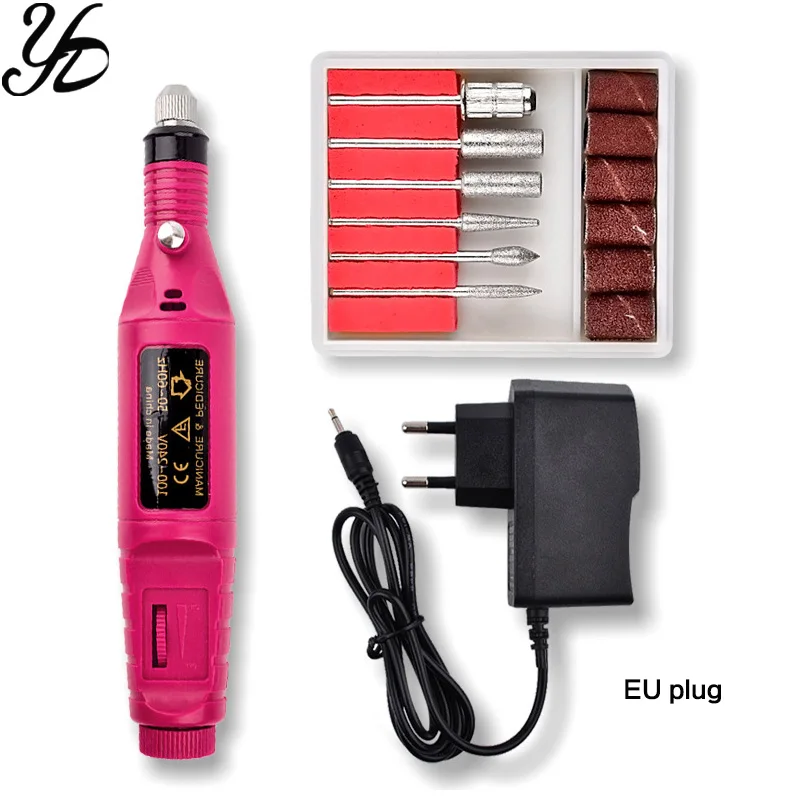 Профессиональная электронная дрель ручка полировщик для ногтей пилка 18000 об/мин 6