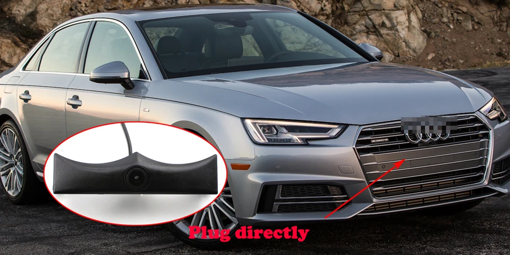 Автомобильная камера для Audi A4 A4L Автомобильная Камера Переднего Вида с логотипом, встроенная задняя камера заднего вида(без обратной парковки