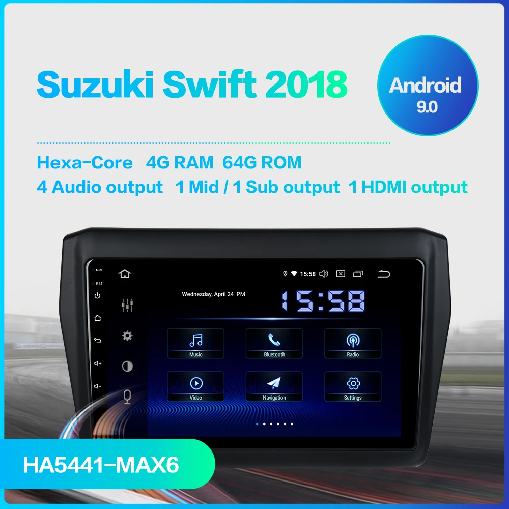 Автомагнитола fonnt TDA850 стерео система на Android 9 0 с &quotIPS экраном GPS навигацией Bluetooth