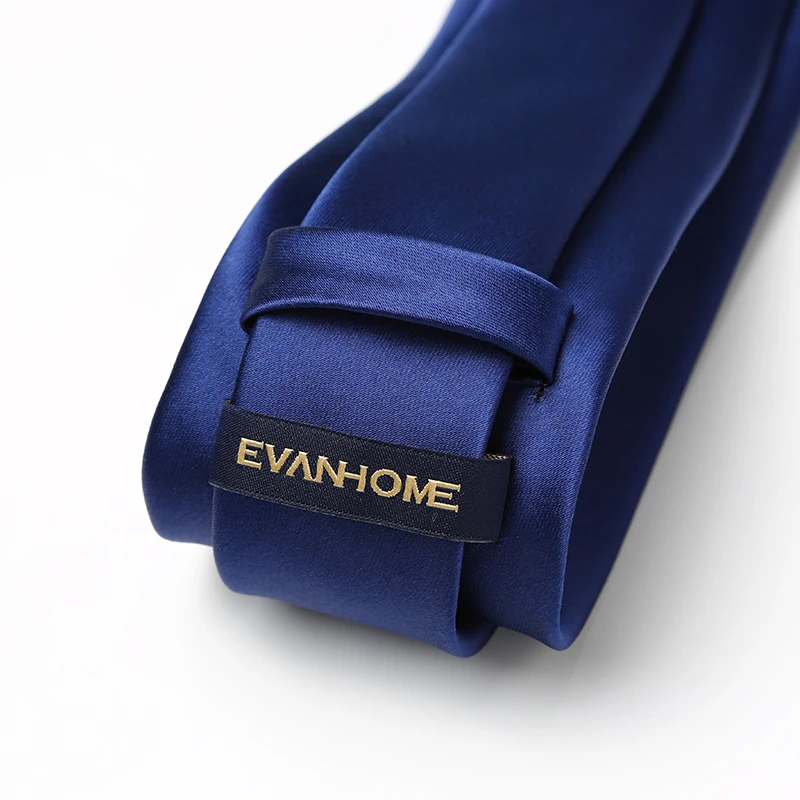 Классические шелковые галстуки для мужчин 2019 Новые однотонные темно-синие