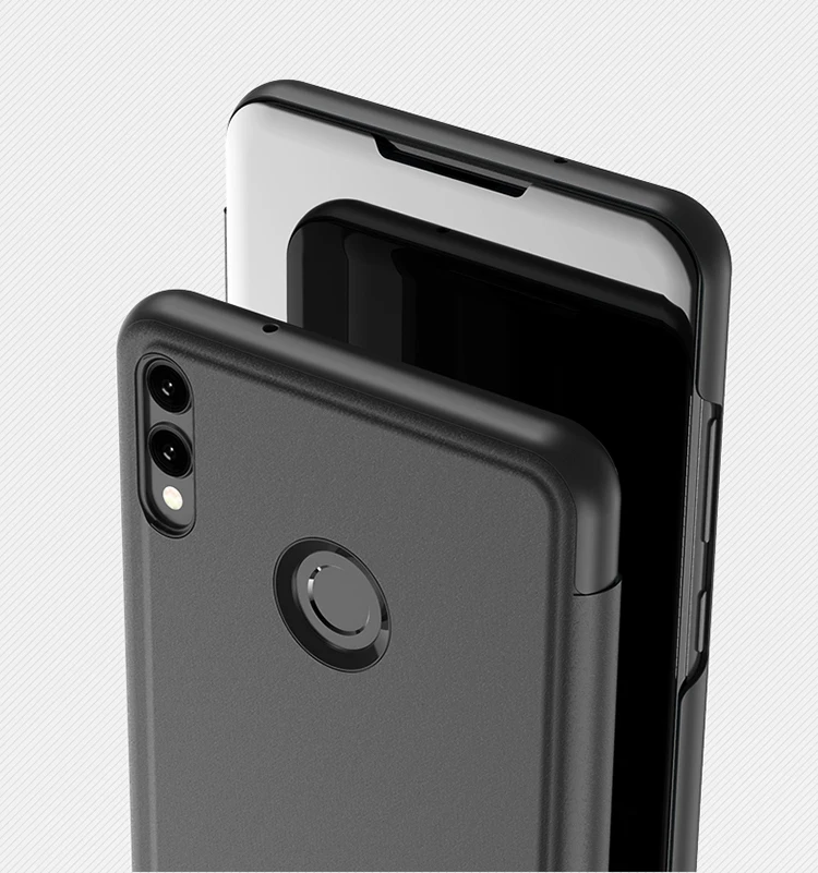 Зеркальный чехол для huawei Honor 8X Max защитный с прозрачным покрытием откидная