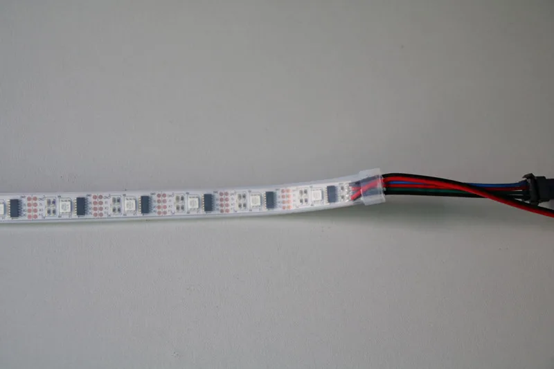 WS2801 DC5V 1 м 32 светодиодный s/m 2801 чип 5050 RGB Светодиодная лента 12 мм индивидуально Адресуемая лента полный сон Цвет IP67 свет