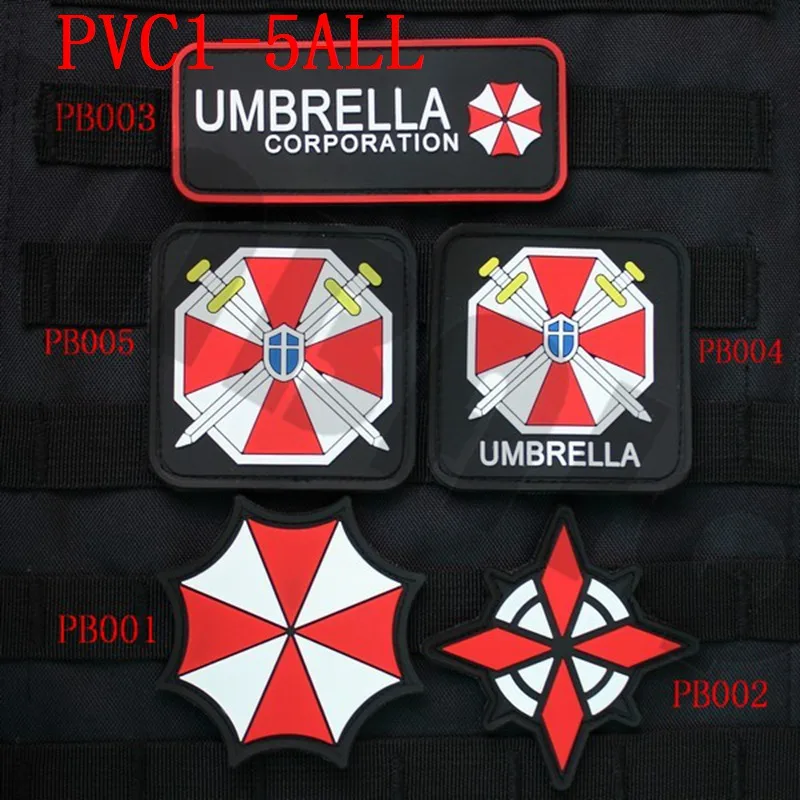 3D ПВХ пластырь bioаз Umbrella Corporation U.B.C.S резиновая пластырь|Заплатки| |