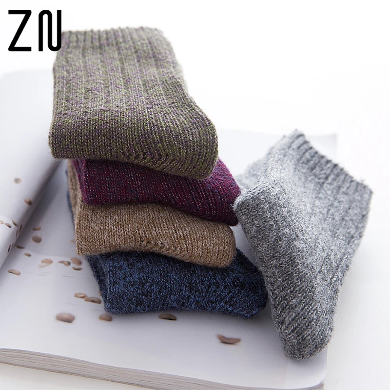 Супер Мягкий Ретро Double Иглы Толщиной Line мужские Носки Теплые толстая Кашемир