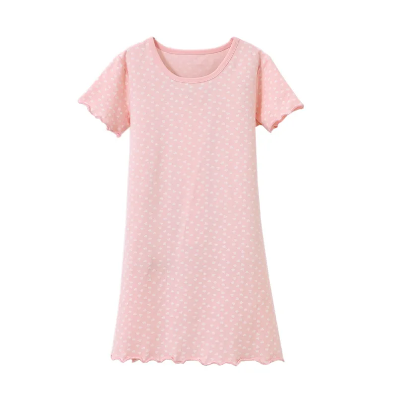 2018 New Brand Cotton Long Sleeved Nightdress for Toddler Girls Button Pajamas Home Service Spring Fall Autumn | Детская одежда и