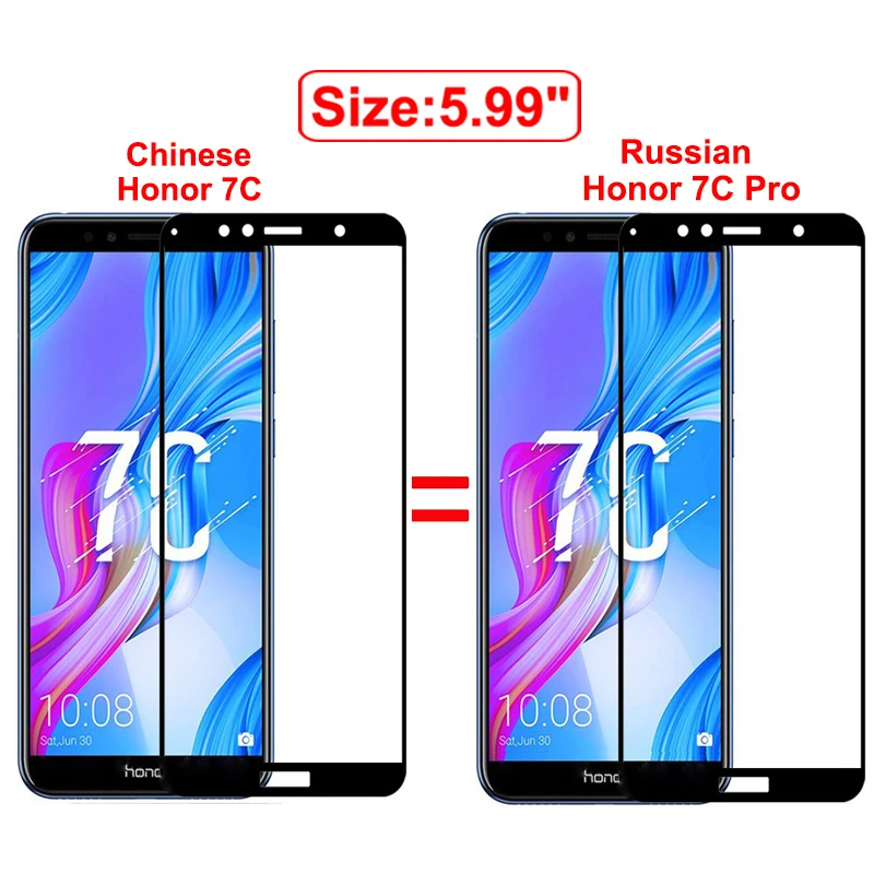 Защитное стекло для huawei honor 7a a7 pro 7x 7c x7 c7 7apro 7 a c x защитная пленка из закаленного стекла honer hono tremp