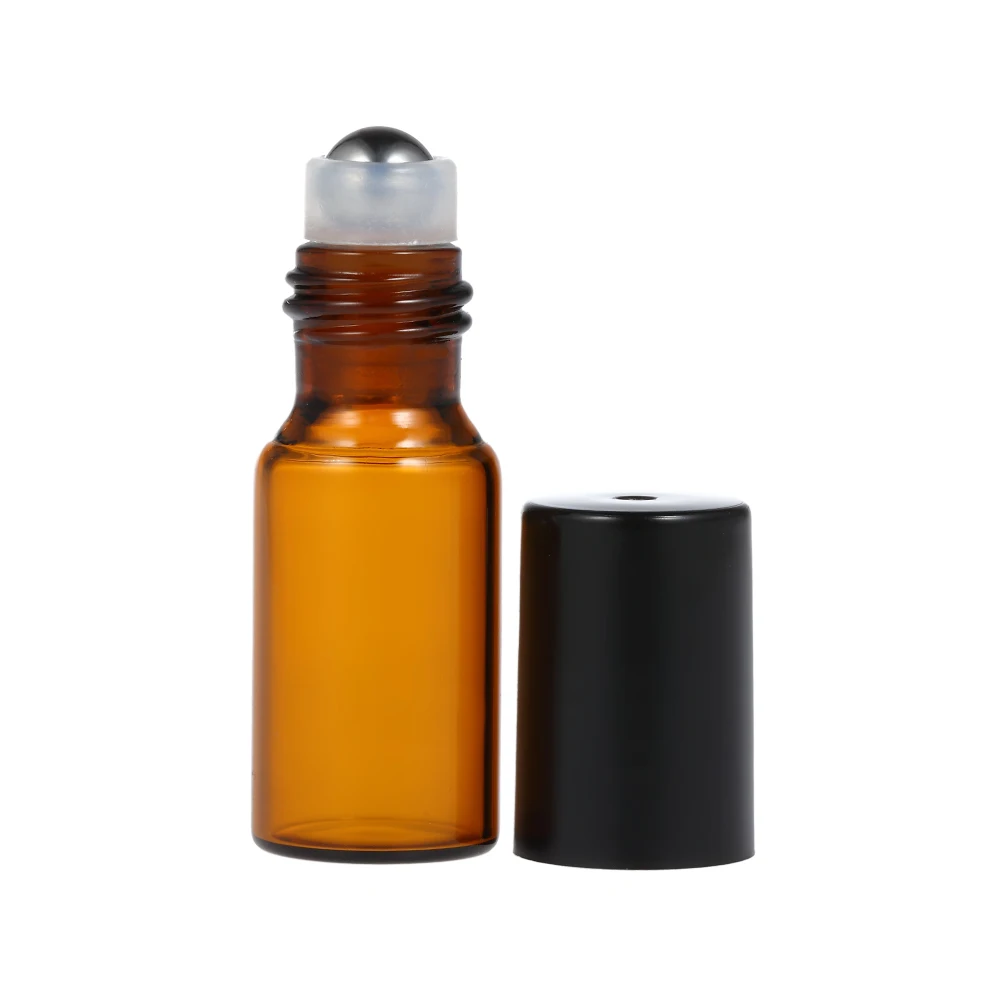 10 шт. бутылочка из янтарного стекла для эфирных масел 5 мл|roller ball bottle|jar 5mlessential oil