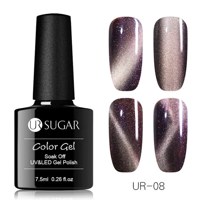Glitter 8 Ur Sugar 7,5 мл голографический блеск магнитный гель Широкий эффект 5D кошачий глаз УФ Гель-лак замачиваемый УФ-гель лак для ногтей - Цвет: Glitter 8