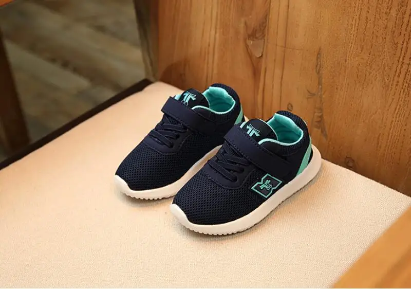 SKHEK Children Sport Shoes Autumn Spring New Fashion Breathable Kids Boys Air Mesh Shoes Girls Anti-Slippery Sneakers Baby Shoe