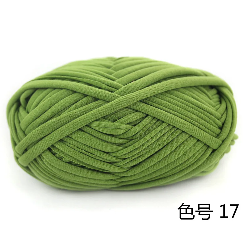 2 шт. DIY Вязание Шерсть креативная пряжа Экологичная 100 г Skein ручной работы Смешанная лента футболка пряжа для вязания крючком - Цвет: 17