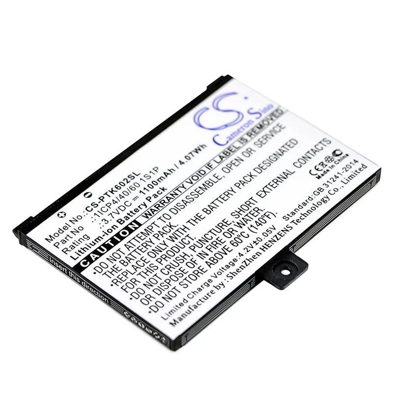 Для карманной книги Pro 602 батареи мобильного телефона 1ICP4/40/60 1S1P 1100 мАч/4.07Wh 3,7 V