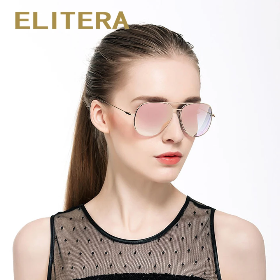 ELITERA роскошные солнцезащитные очки для женщин фирменный дизайн пилот мужчин и UV400