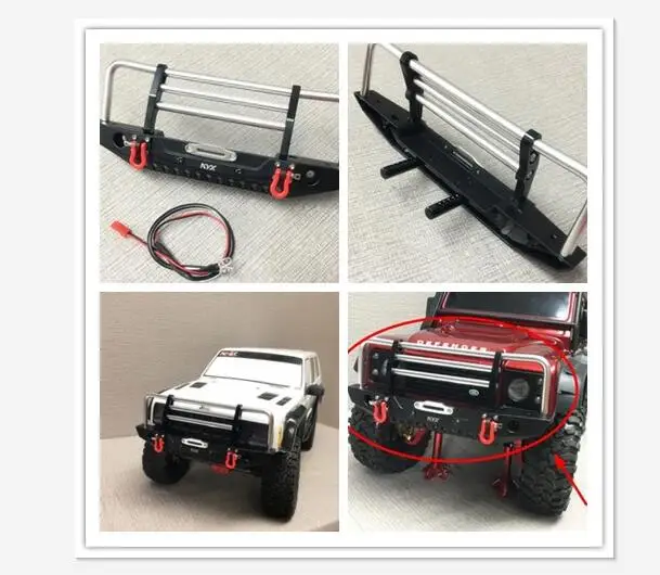 Металлический бампер с крючком/светодиодными лампами подходит для моделей Hraxxas T4