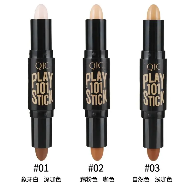 hot QIC Double-end Highlighter And Shimmer Stick Concealer Face Makeup Whitening Brightening Water-proof Double Head | Красота и