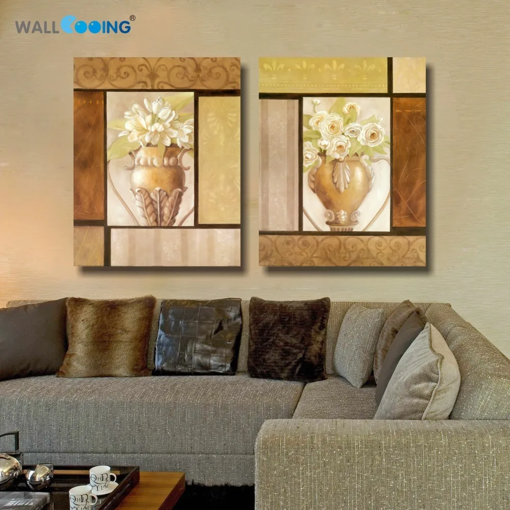 2 шт. настенные картины с изображением цветов и сада|painting holder|painting living room redpainting cloth