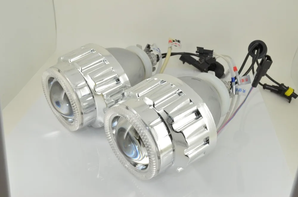 RACBOX 35 Вт 2 8 дюйма HID линзы проектора Bi Xenon светильник LHD H1 H4 H7 6000K Белый CCFL ангельские