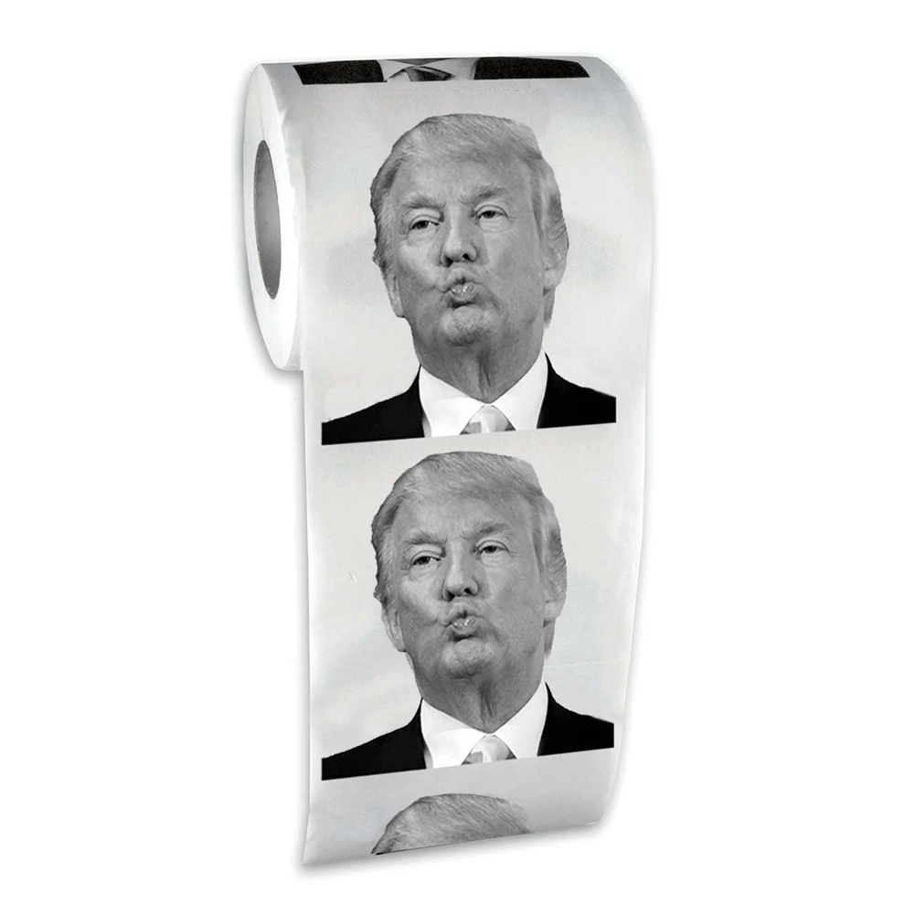 Креативная туалетная бумага президент Дональд Трамп рулон туалетной бумаги подарок-розыгрыш шутка Ванная комната Водонепроницаемый Ванная комната Прямая - Цвет: As the Picture
