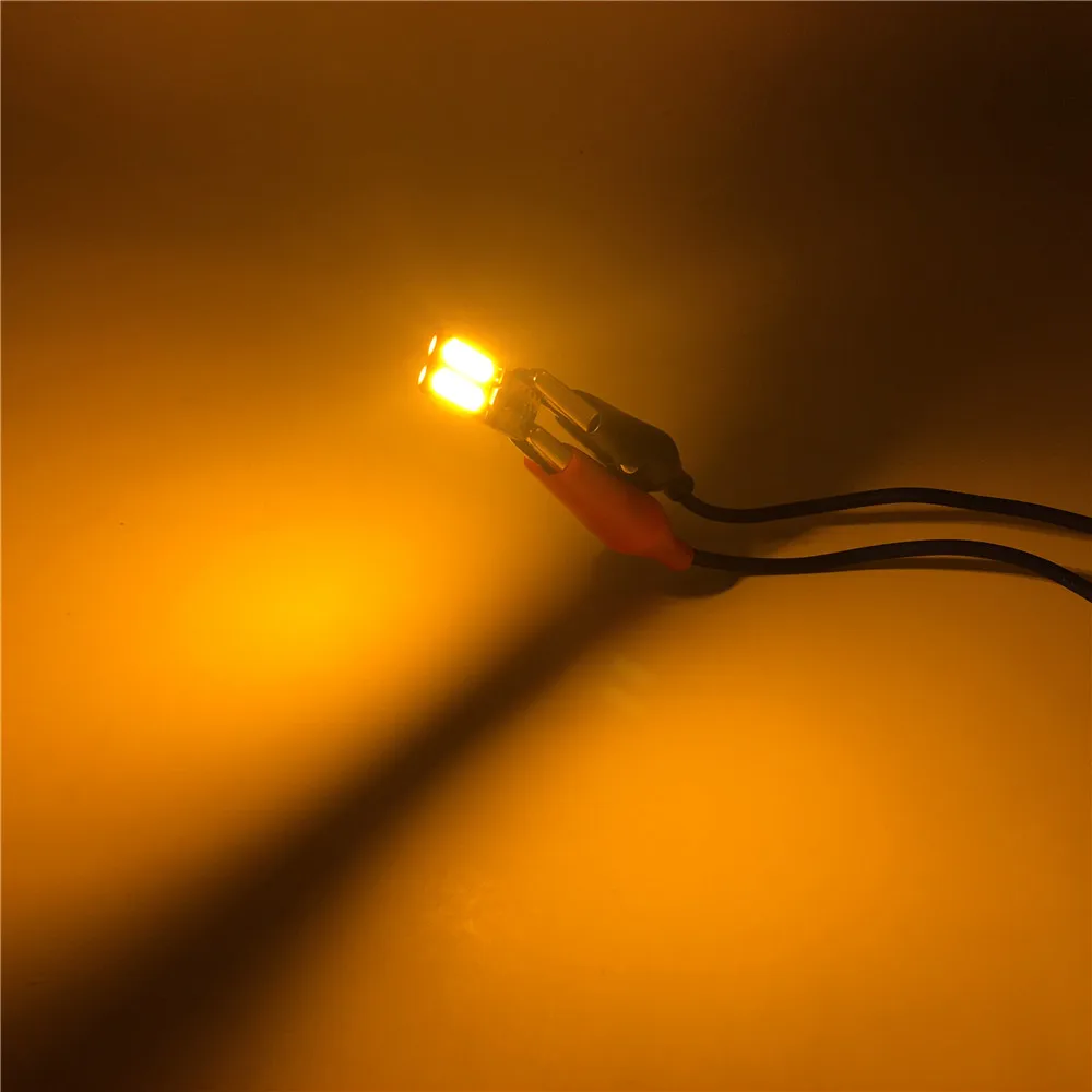 Цвет: желтый 4014 24 Smd авто W5W светодиодный T10 светодиодные лампы canbus светильник для автомобилей спереди боковой габаритный фонарь, подсветка двери номерной знак светодиодный светильник лампы 12V - Испускаемый цвет: Цвет: желтый