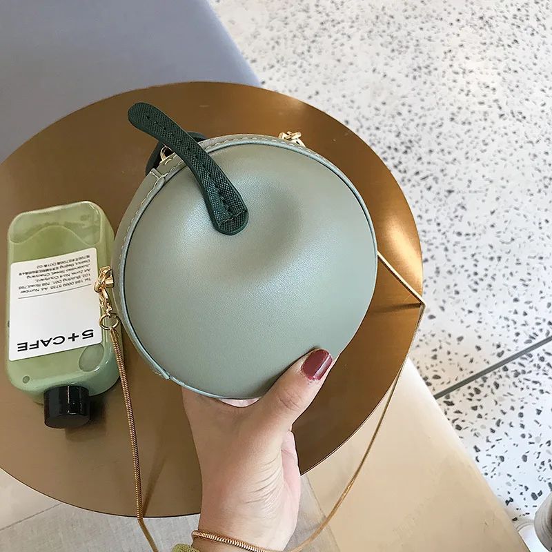 2019 Новая мода Личность круговой Оранжевая Сумка небольшой круглый мини цепочка