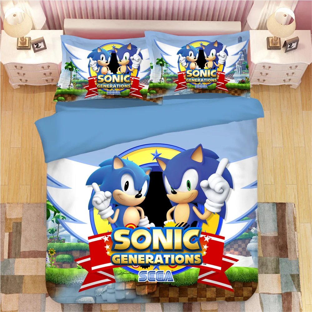 Sonic The Hed Комплект постельного белья Super Mario Bros пододеяльники наволочки, домашний текстиль постельное белье Комплект постельного белья s постельное белье - Цвет: 15