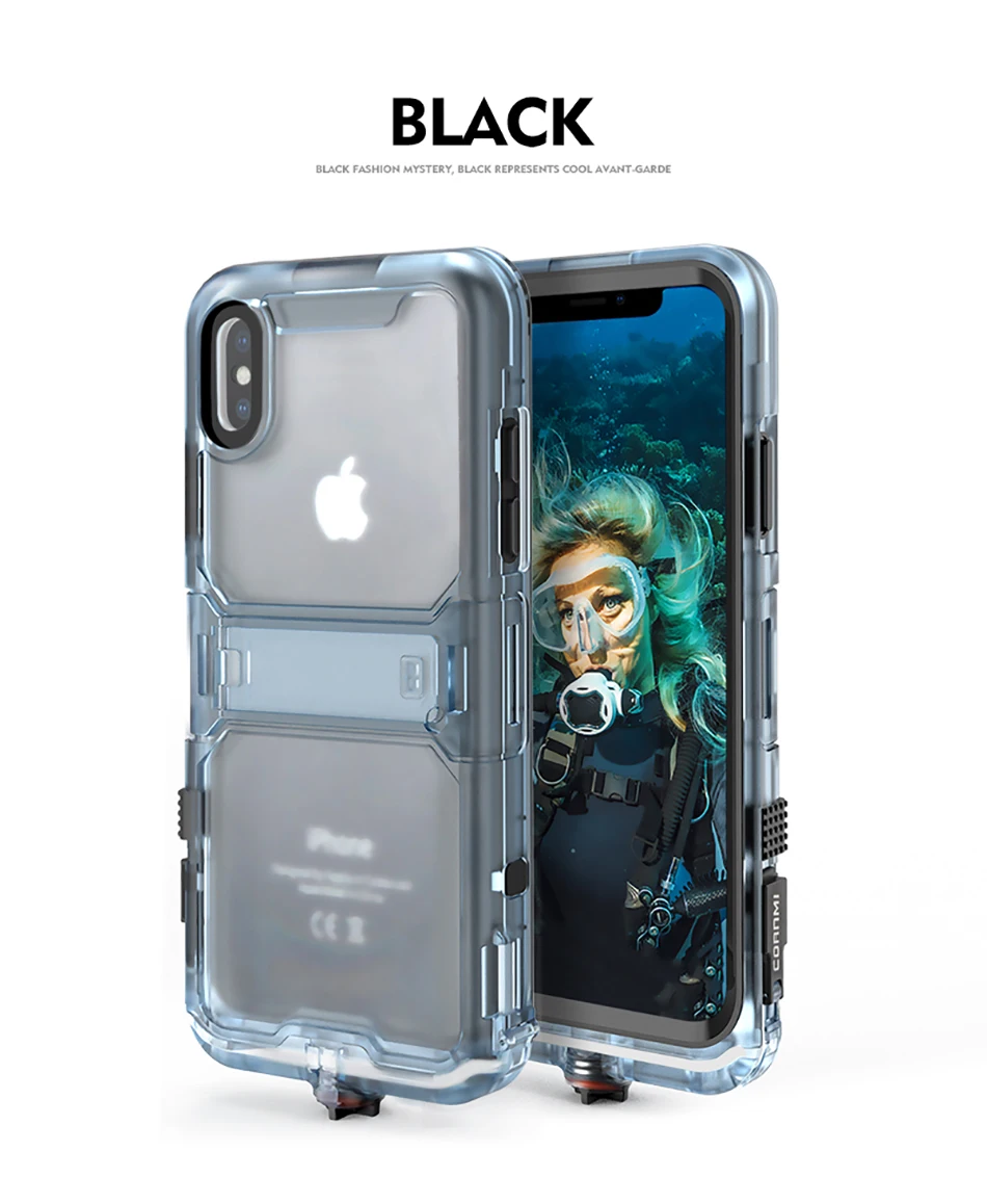 CORNMI водонепроницаемый чехол для iPhone X полное покрытие защитный чехол подставка держатель PC tермопластичный силикон новое поступление