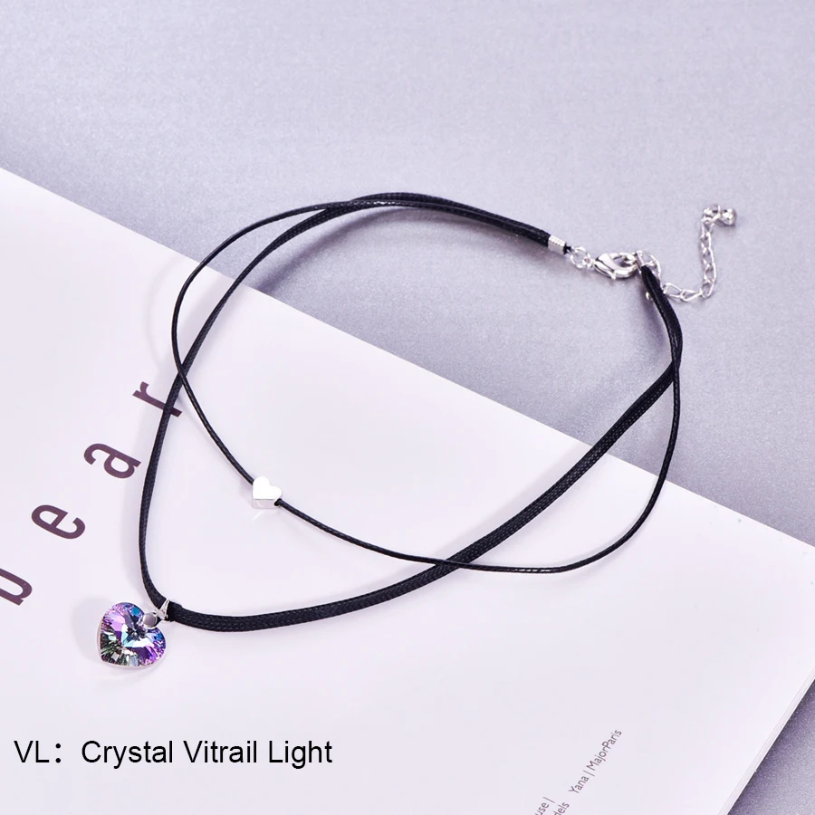 MALANDA сердце кристалл от Swarovski модные ожерелья-Чокеры ожерелья для Для женщин