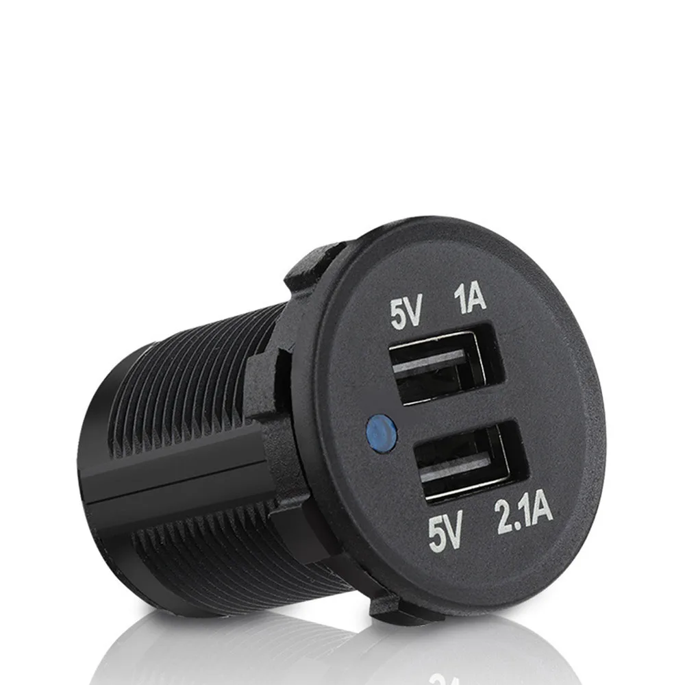 Водонепроницаемый 12V автомобиль/мотоцикл/RV/лодка 2.1A двойной USB Автомобильное