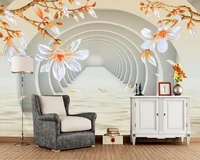 custom large muralsthree dimensional space jade orchid 3d wallpaperliving room tv sofa bedroom home decoration papel de parede