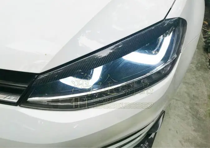 1 пара Высококачественная Автомобильная фара из углеродного волокна для Volkswagen Golf