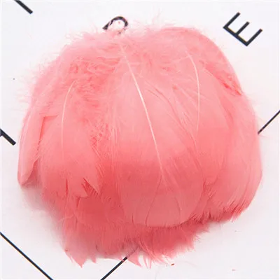 watermelon red Натуральные гусиные перья 8-12 см, цветные перья лебедя, шлейф для украшения дома, Рукоделие, сделай сам, украшения для ювелирных изделий, 100 шт - Цвет: watermelon red