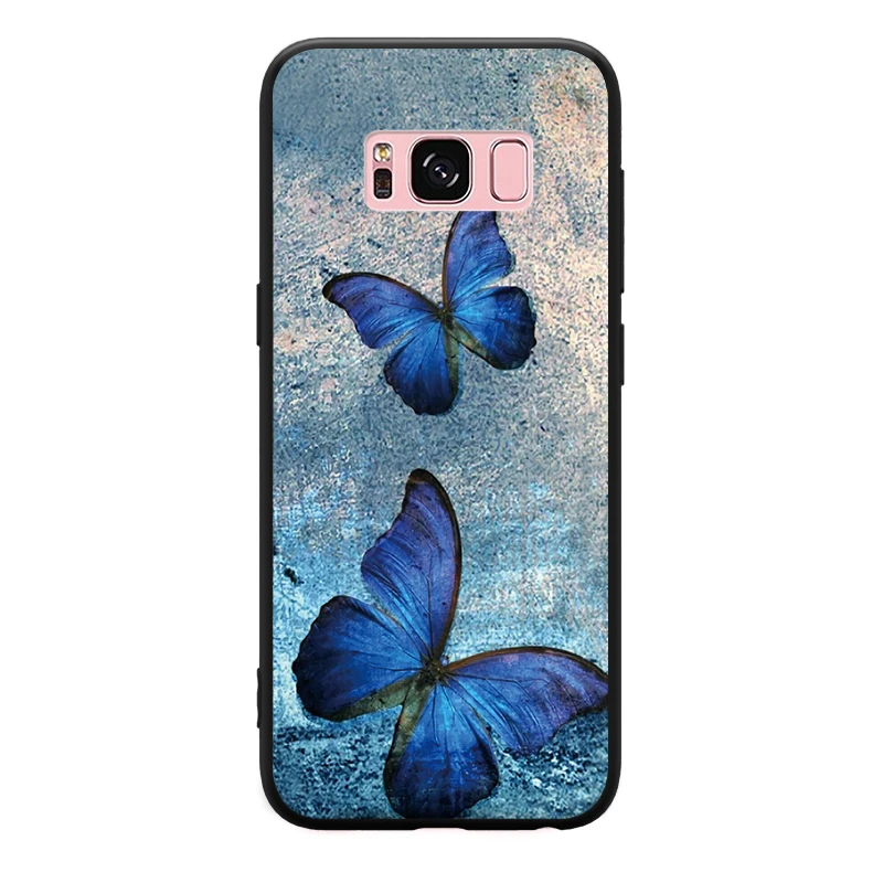 Чехол для телефона с рисунком природы Lanscape бабочки цветов Samsung Galaxy A3 A5 A8 J3 J5 J7 2015 2016