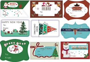 90 шт.10 листов, новинка 2020, Рождественская упаковка для тортов ручной работы, уплотнительные этикетки из крафтовой бумаги, наклейки для выпечки, Подарочные наклейки сделай сам, стикер s