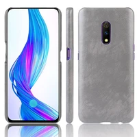 realme x case for oppo realme x retro pu leather litchi pattern skin hard back cover for oppo realme x rmx1901 phone fitted case