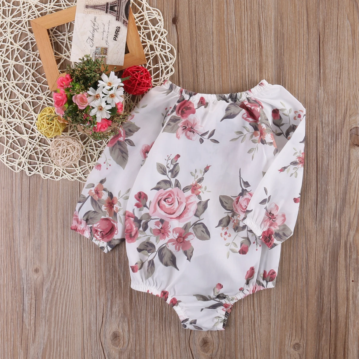 Симпатичный хлопковый комбинезон для новорожденных девочек новинка 2018 с длинным