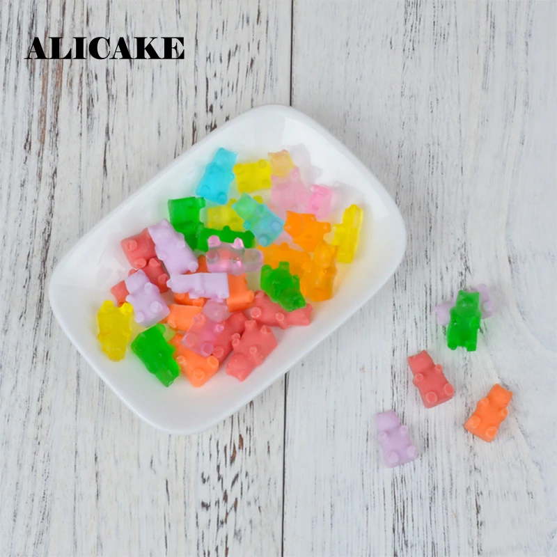 Gummy пресс-форма мишки силикон для конфет шоколадная форма формы 50 полости выпечки печенье торт инструменты для украшения