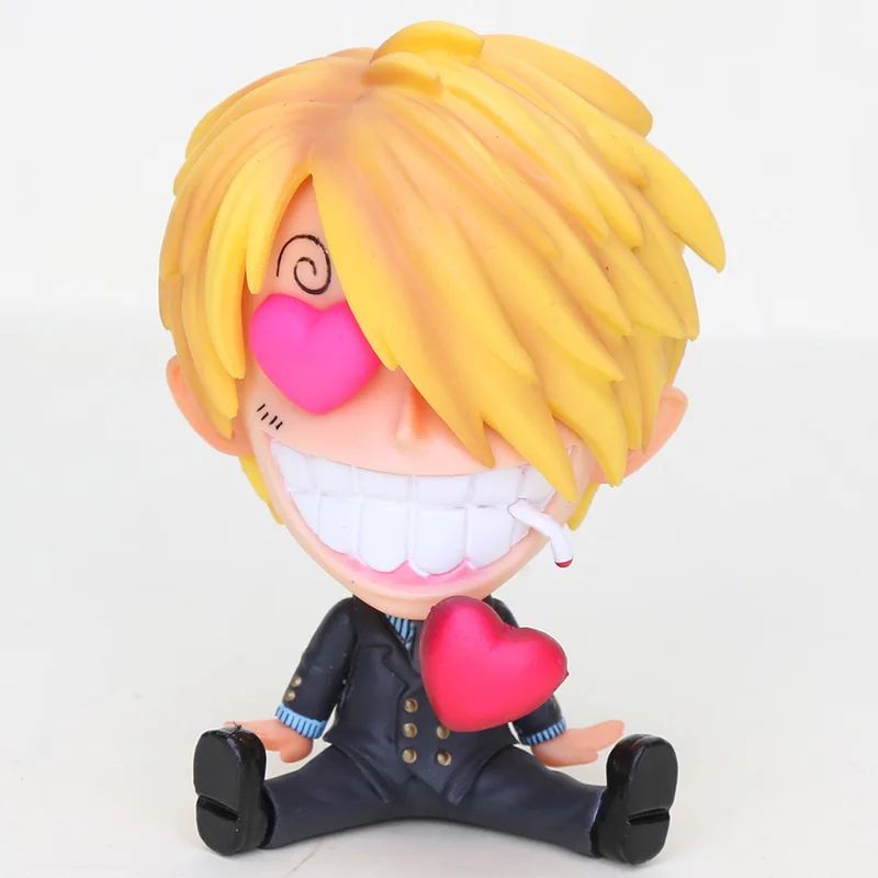 Один кусок детство Сабо Луффи Ace Чоппер Sanji Roronoa Зоро GK Q сидя вер. Бутылка обнимающая ПВХ фигурка модель игрушки - Цвет: sanji
