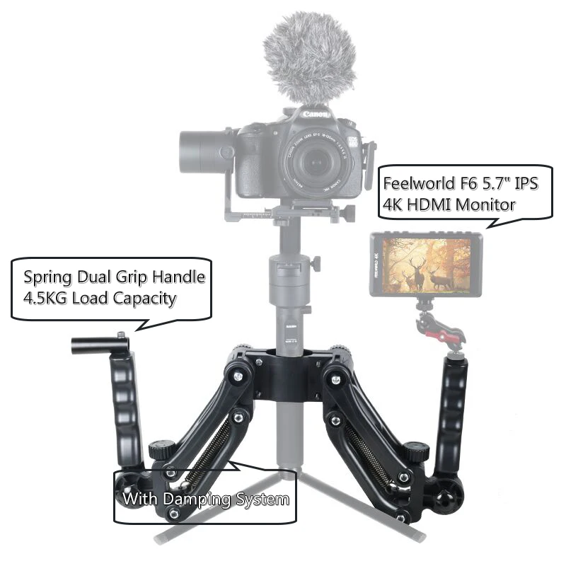 Steadymaker BOB Buster Gimbal Arm с пружинной двойной ручкой Steadicam Rig для Zhiyun Gimbal Crane 2 Plus Feiyu DJI RONIN S Moza