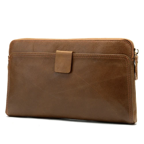 9041AU4lightbrown Мужской кошелек WESTAL из натуральной кожи, мужской клатч, мужской кошелек, держатель для кредитных карт, тонкая сумка для денег, чехол для телефона, Обложка для паспорта, 9041 - Цвет: 9041AU4lightbrown