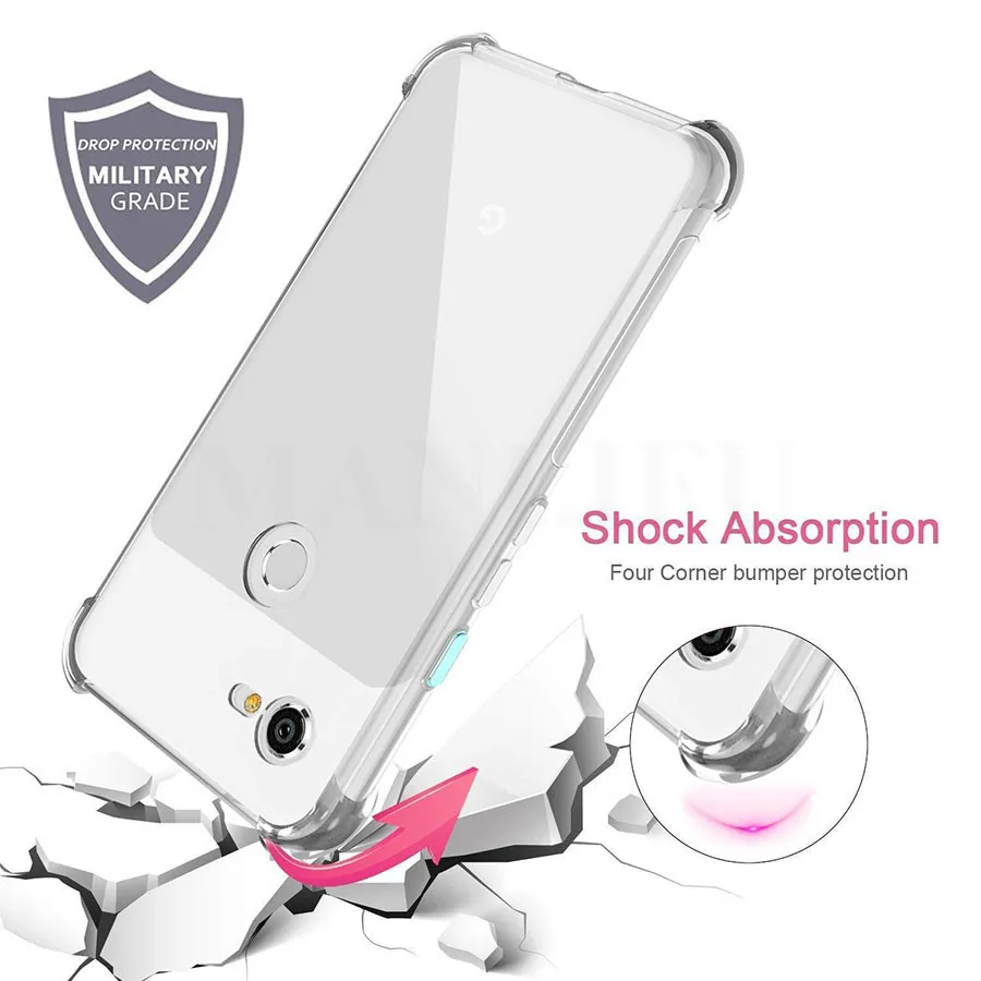Air Cushion Case Clear Crystal Soft Silicone For Google Pixel 3 XL Silicon TPU Shockproof Full Protection Phone Cover |