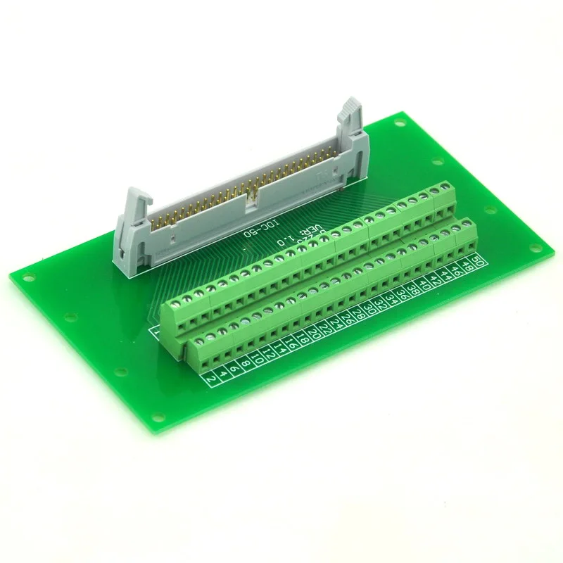 

IDC50 2x25 Pins 0.1" Male Header Breakout Board, Terminal Block, Connector.
