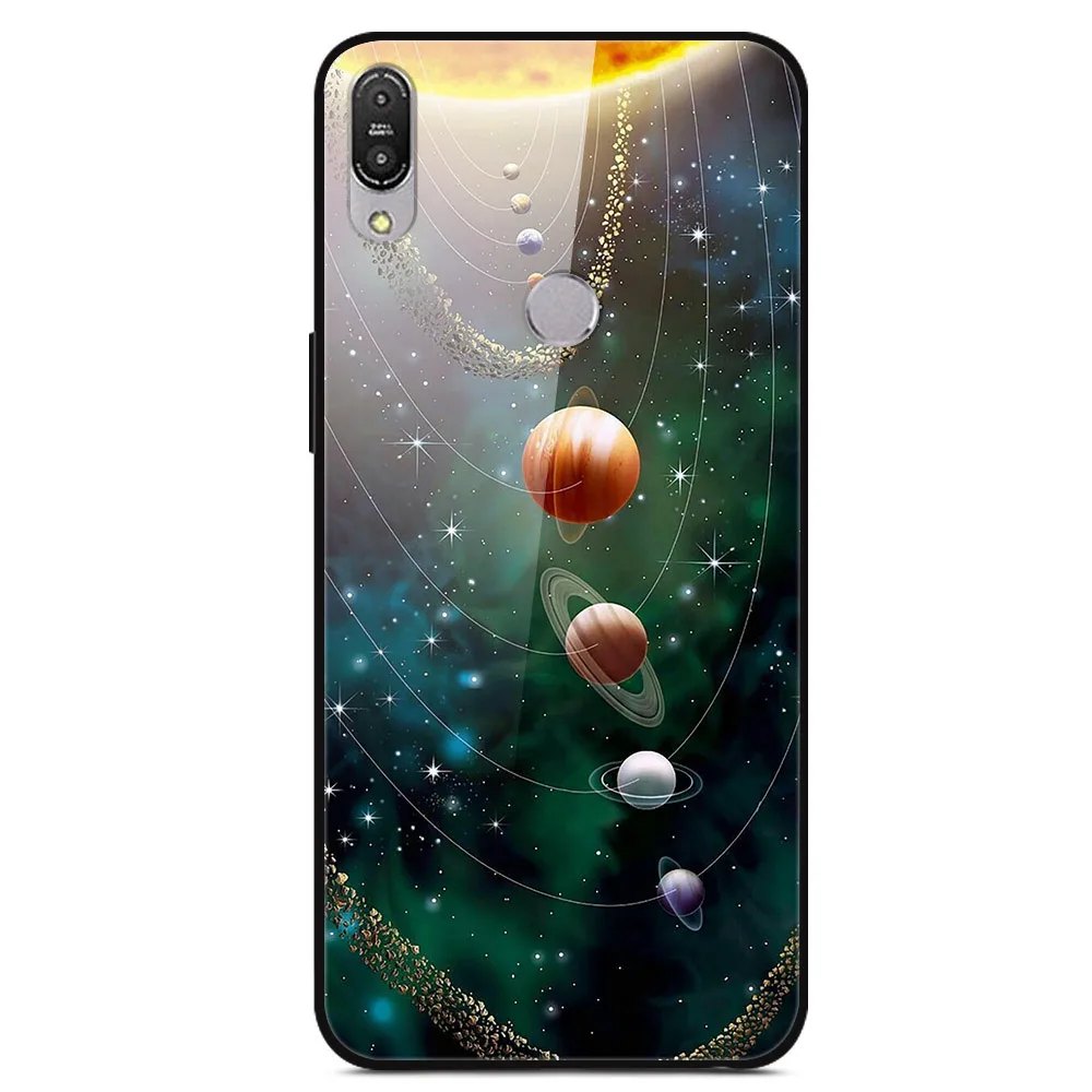 28 Для ASUS Zenfone Max Pro M1 ZB601KL ZB602KL чехол из закаленного стекла с изображением планеты космос, стеклянный чехол на заднюю панель Для Zenfone Max Pro M1 ZB602K - Цвет: 28