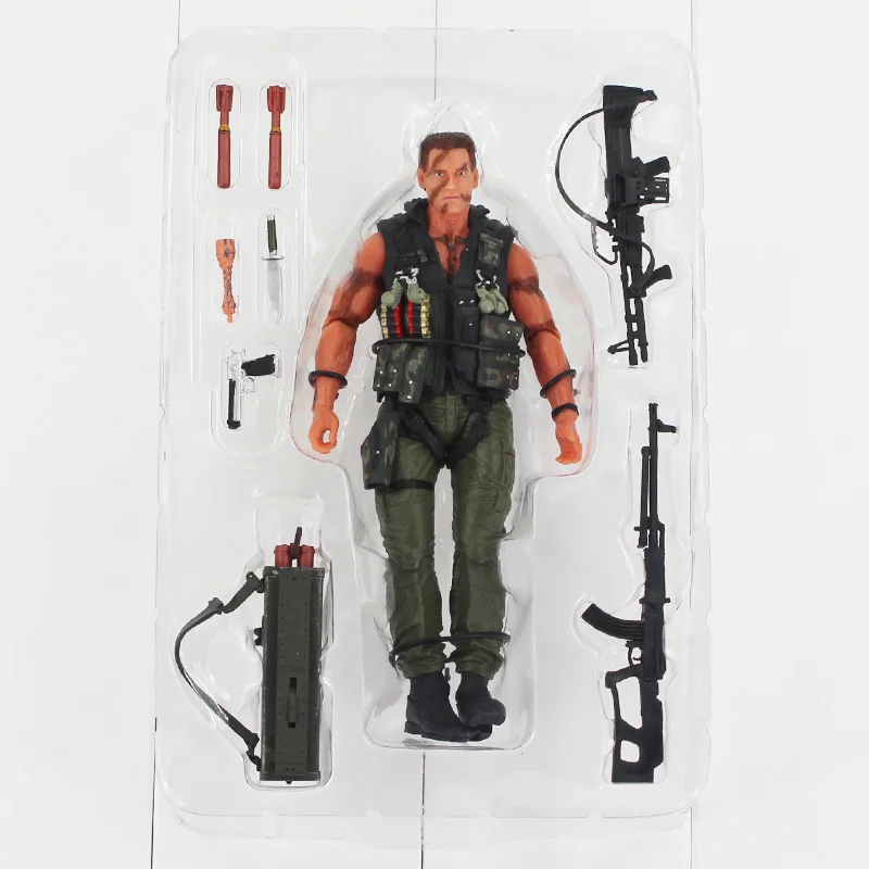 18 см Косплэй NECA Commando 30th Джон Арнольд Шварценеггер подвижные ПВХ фигурку Modello