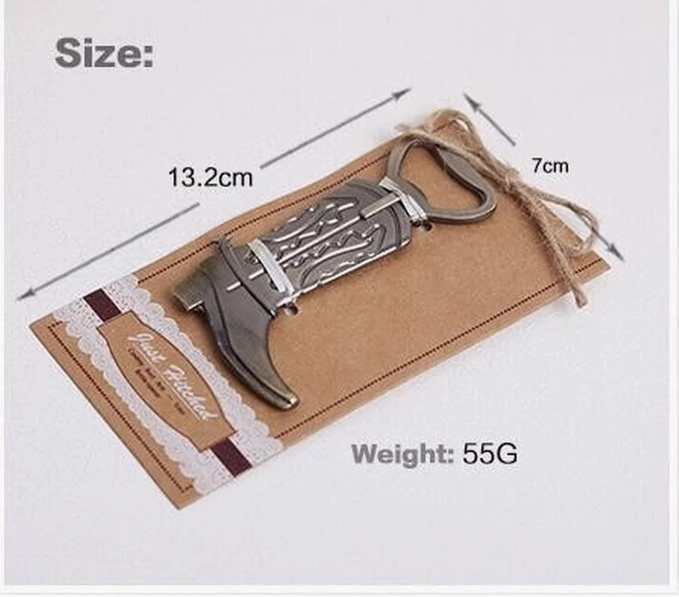 

"Just Hitched" wedding favor gift and giveaways for guest -- Boots shoes bottle opener party favor souvenir 100pcs/lot