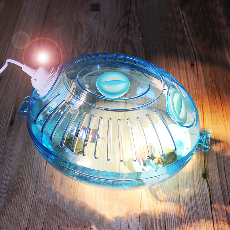 Мини сферическая черепаха гусеничный Танк ящик для рептилий 31*22*19 см с basking лампы