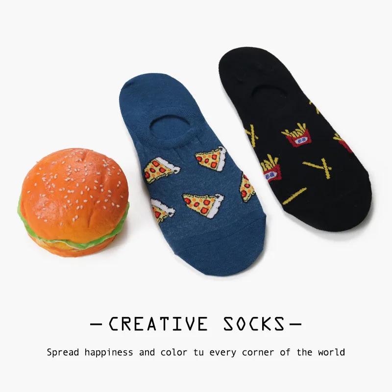 Новые летние милые невидимые носки модные повседневные Нескользящие низкие