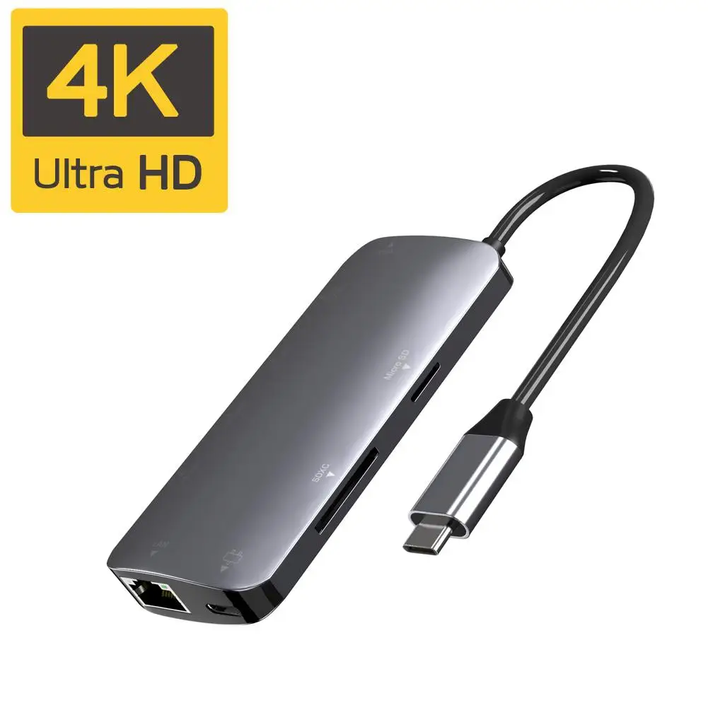 9 в 1 многофункциональный адаптер USB C для быстрой зарядки|USB-хабы| |