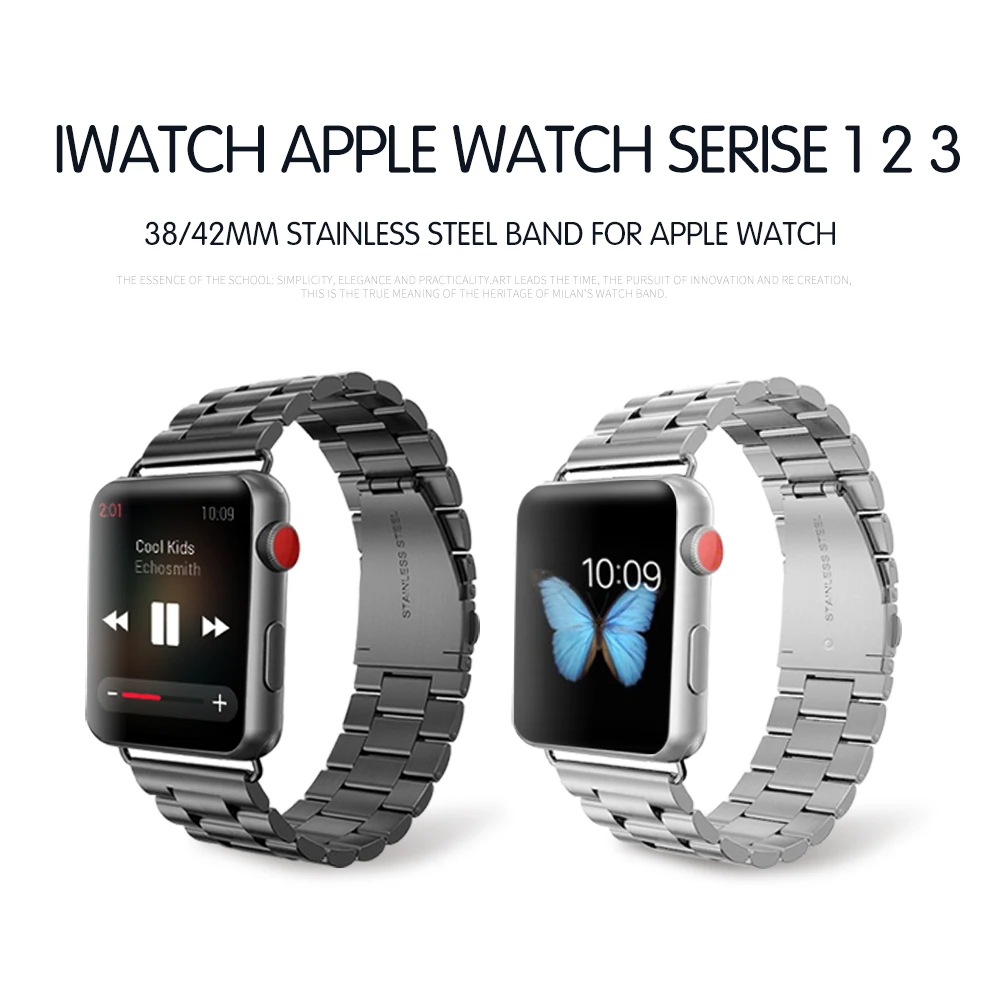 Ремешок спортивный из нержавеющей стали для Apple Watch Band 38 мм 42 Iwatch Series 5 4 3 2 1 |