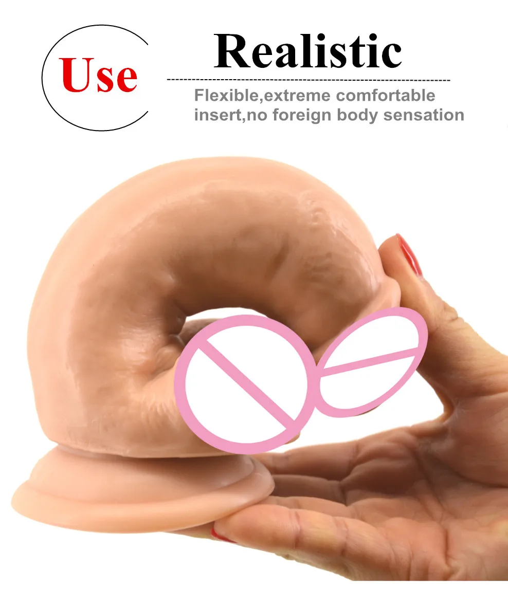 Реалистичный фаллоимитатор FAAK с присоской искусственный пенис товары для