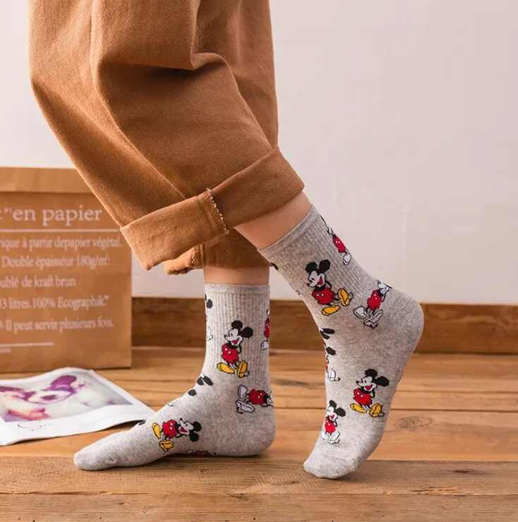 Корейский стиль calcetines Микки Мода Новинка милый мультфильм мышь Sox четыре сезона